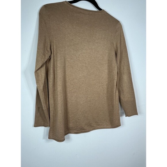 chicos Camel Brown Sweater Knit blouse top shirt 0 S 4 6 - Picture 4 of 6